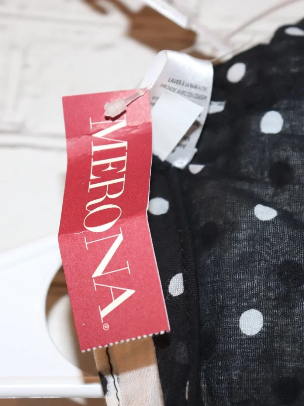♾️ Merona Infinity Scarf · NWT · Black & White Polka Dot